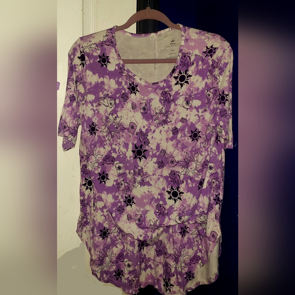 Torrid Purple Tie-Dye Tangled Theme T-shirt